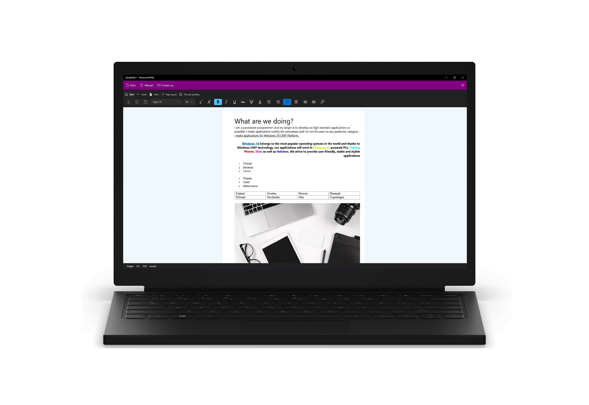 Universal Writer store picture